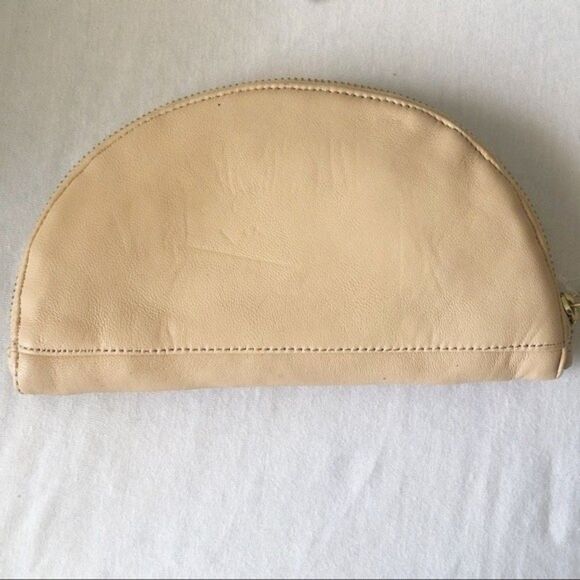 Anthropologie Beaded Leather Pouch Clutch Monogramed Letter C - Picture 4 of 6